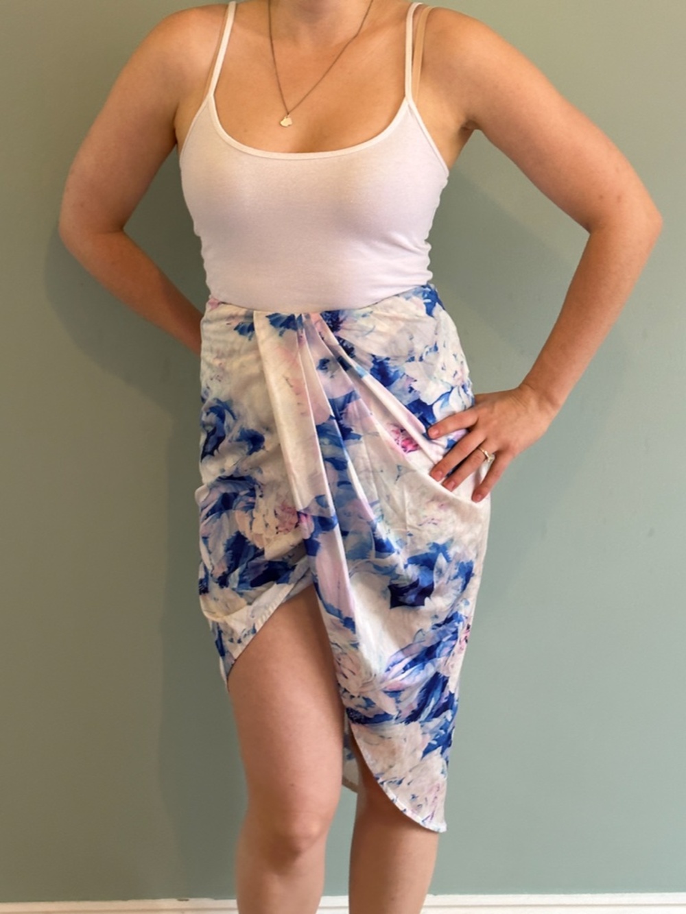 Akira Asymmetrical Floral Skirt (Size Small)